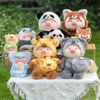 LuLu the Piggy 罐頭豬 動物派對高速短頸鹿Lu毛絨掛件