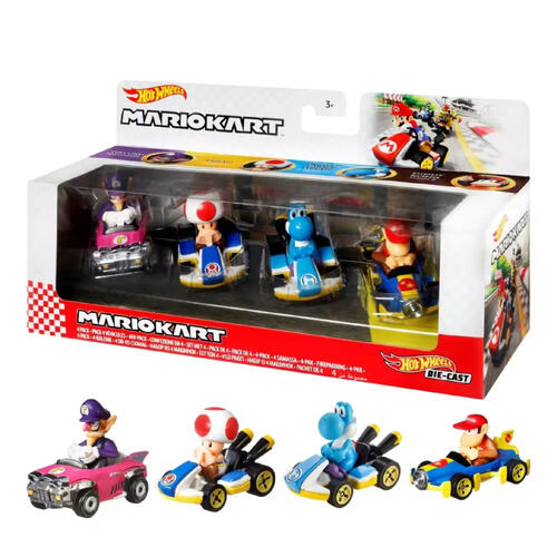 Hotwheels Mario Kart 4Pk- Assorted