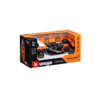 Bburago比美高1:43 F1系列-麥克拉倫 F1 車隊 MCL39 （無頭盔，紙盒版）（2025 澳大利亞大獎賽） （#4 蘭多&middot;諾里斯） - 啞黑色/橙色 18-38248#4
