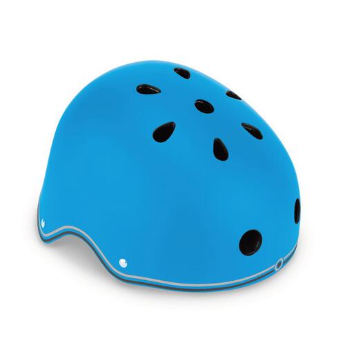 Globber高樂寶 藍色帶燈滑板車頭盔