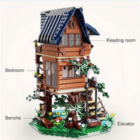 Cada咔搭 四季森林樹屋積木組