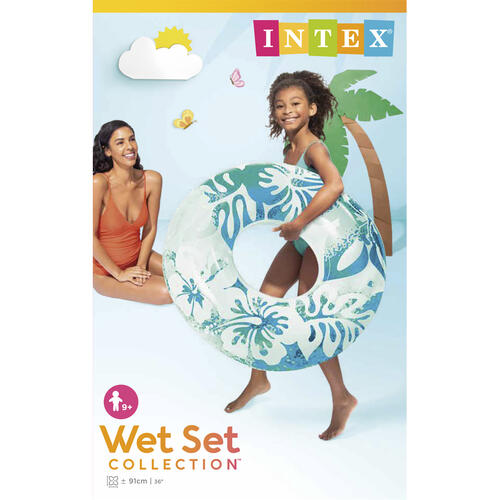 Intex 36寸南洋風游泳圈- 隨機發貨