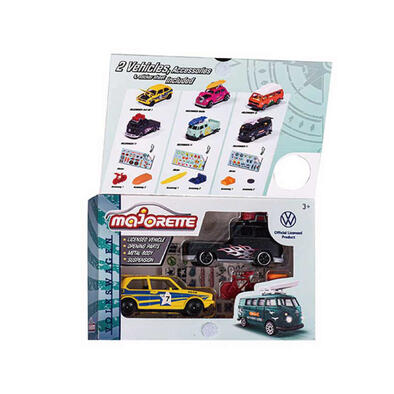 Majorette美捷輪小汽車 復古VW嬉皮2入組- 隨機發貨