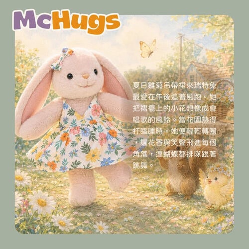mchugs Summer Daisy Camisole Dress Smiling Leveret 18cm