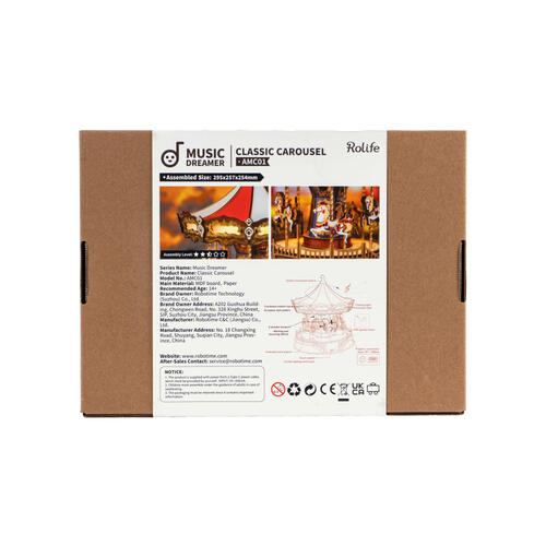 ROLIFE 若來 經典樂園旋轉木馬-立體積木