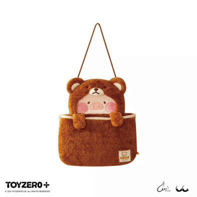 TOYZEROPLUS 罐頭豬LuLu 變裝系列 - 掛牆收納袋 (豬熊)