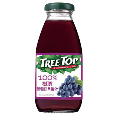 樹頂Tree Top 100%葡萄綜合果汁 300ML 玻璃瓶