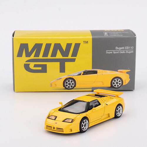 MINIGT	Bugatti EB110 Super Sport Giallo Bugatti合金車866