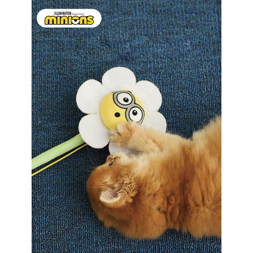 Minions小小兵 小小兵Bob 萌萌太陽花系列逗貓棒