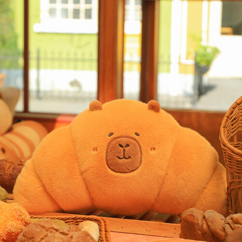 TUNTUNZAI卡皮巴拉	豚豚崽烘焙坊-牛角包抱枕50cm