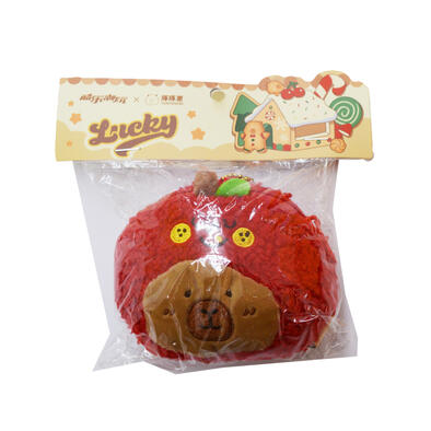 TUNTUNZAI卡皮巴拉	豚豚崽好運蘋果零錢包掛件