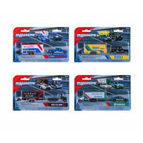 Majorette 美捷輪小汽車-新豪華賽車拖車- 隨機發貨