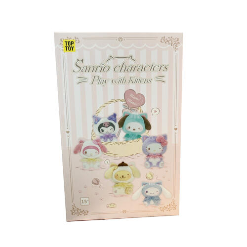 TOPTOY三麗鷗家族逗逗小貓系列搪膠絨毛盲盒-隨機發貨
