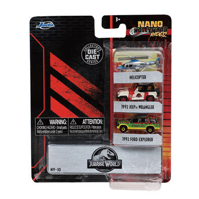 Jada 侏羅紀公園NANO合金車3入