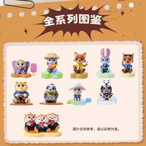 Miniso Disney 迪士尼瘋狂動物城系列乖乖坐盲盒手辦- 隨機發貨