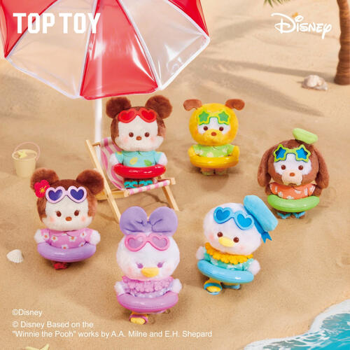 Disney迪士尼	夏日泳圈系列絨毛盲盒- 隨機發貨
