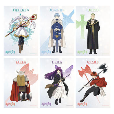 Frieren葬送的芙莉蓮 銀箔海報(6入)-葬送的芙莉蓮A款(綜)-隨機出貨
