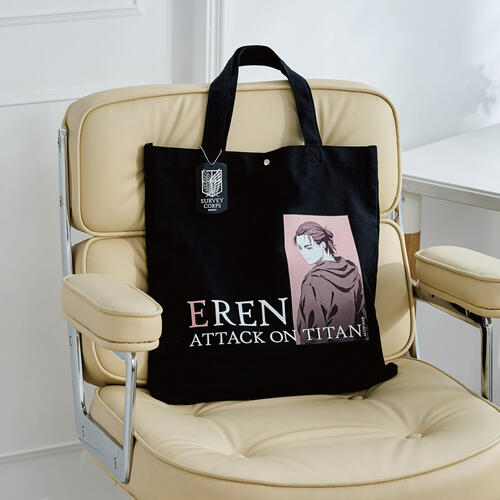 Attack on Titan Large Side Bag (Black) - Eren