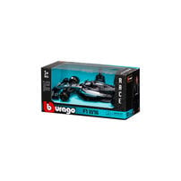 Bburago比美高 1:43 F1系列-1:43 賓士車隊-AMG F1 W16 E （無頭盔，紙盒版）（2025 澳洲大獎賽）（#63 喬治&middot;拉塞爾）- 霧黑/銀