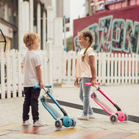 Globber Primo Foldable Lights Sky Neon Pink Scooter