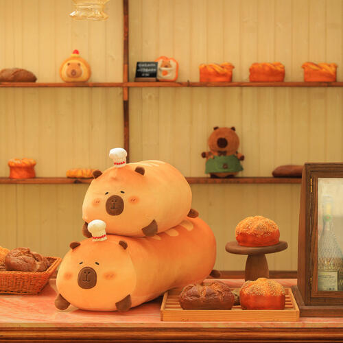 TUNTUNZAI卡皮巴拉	豚豚崽烘焙坊-法棍長抱枕75cm