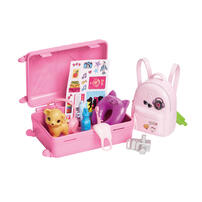 Barbie Doll and Accessories Travel Set with Puppy