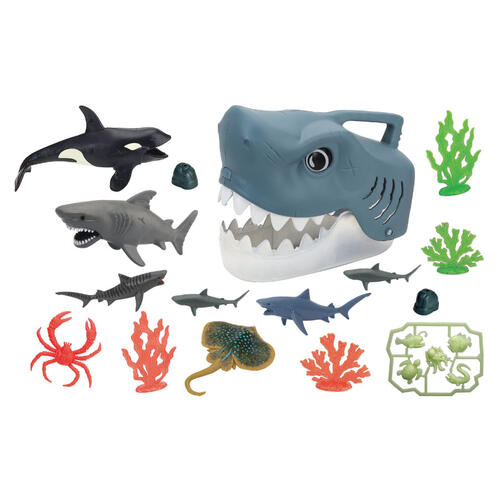 Wild Quest Ocean 海洋生物模型鯊魚收納桶