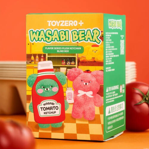 Wasabi Bear調味料系列 - 毛絨掛件 -隨機發貨
