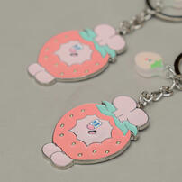 Kingjun	金屬鑰匙圈／草莓吃蠢兔