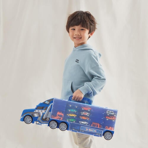 Speed City Stunt Transporter with 11 vehicles